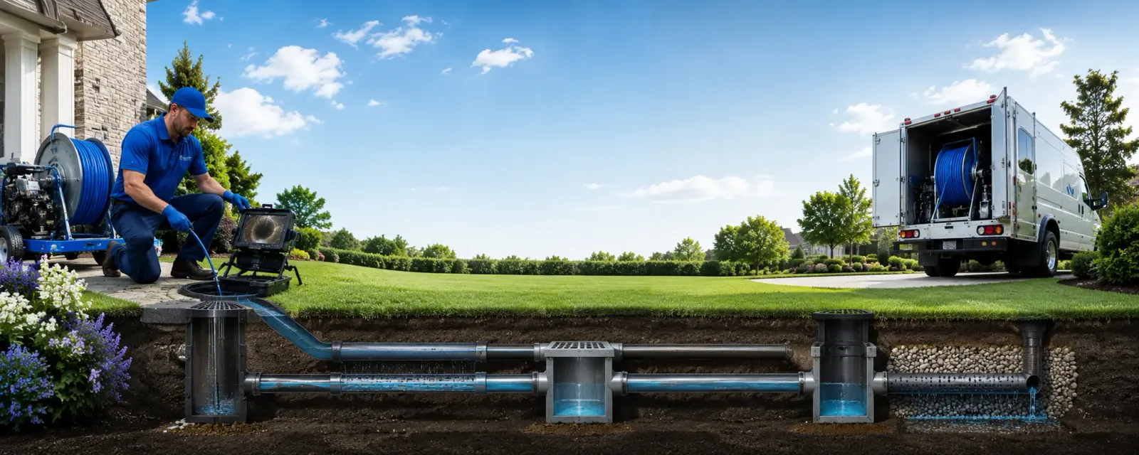 Outdoor drain cleaning information for Islip, NY